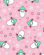 Pink Cute Snowman Snowflake Medley Rug