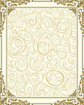 Elegant Swirls Gold Pattern Rug