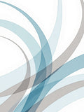 Abstract Blue Gray Wavy Swirls Rug