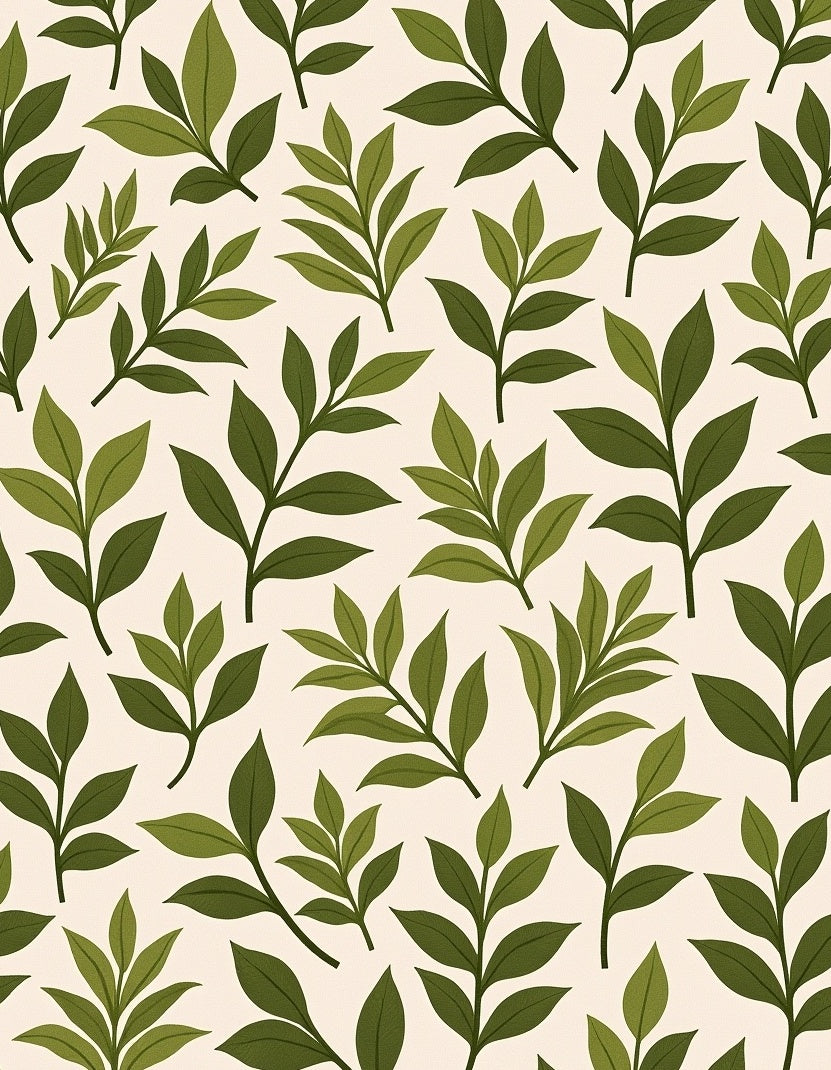 Green Leaves Pattern Rug