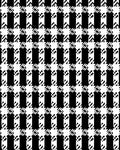 Classic Black White Houndstooth Pattern Rug