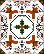 Ornate Geometric Abstract Design Rug