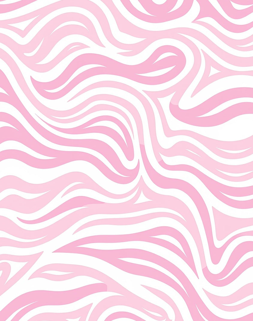 Pink Abstract Swirl Pattern Rug