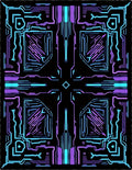 Circuitry Pattern Neon Glow Rug