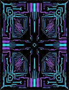 Circuitry Pattern Neon Glow Rug