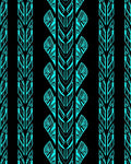 Bold Teal Tribal Stripe Pattern Rug
