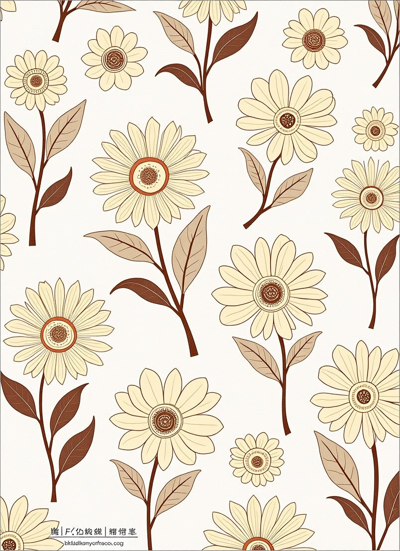 Retro Daisy Pattern Rug
