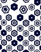 Hexagonal Silhouette Floral Pattern Rug