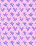 Whimsical Lilac Floral Pattern Design Rug