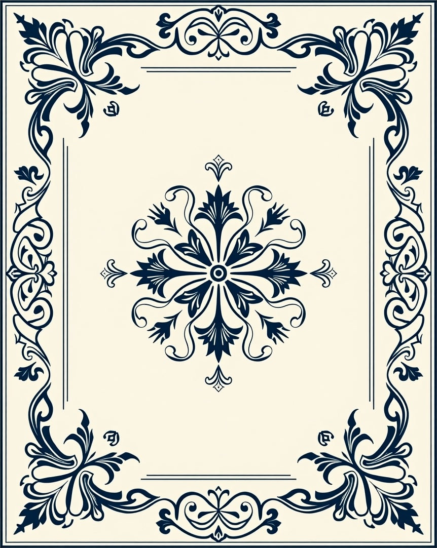 Elegant Floral Classic Design Pattern Rug