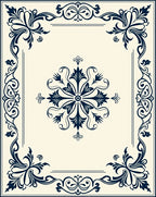 Elegant Floral Classic Design Pattern Rug