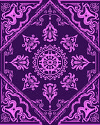 Elegant Floral Patterned Design Rug