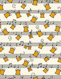 Golden Bells Musical Notes Background Rug