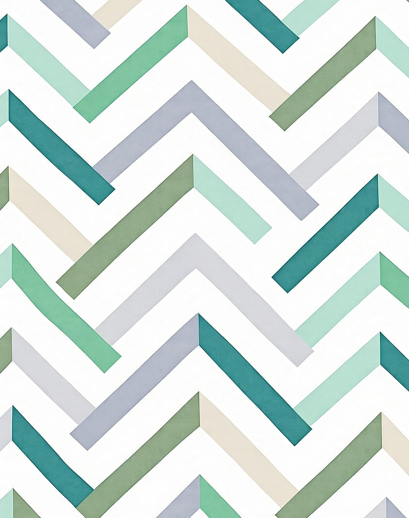 Herringbone Zigzag Patterned Geometric Rug