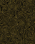 Gold Swirls Abstract Pattern Rug