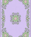 Botanical Floral Border Pattern Rug