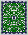 Ornate Floral Vine Patterned Rug
