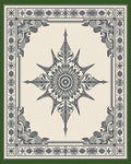 Ornate Floral Starburst Pattern Rug