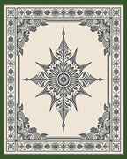 Ornate Floral Starburst Pattern Rug