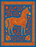 Stylized Zebra Swirl Pattern Rug