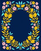 Vibrant Floral Wreath Patterned Rug