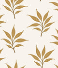 Golden Leaf Branches Pattern Rug