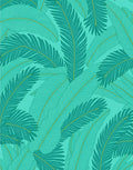 Teal Feather Pattern Delightful Rug