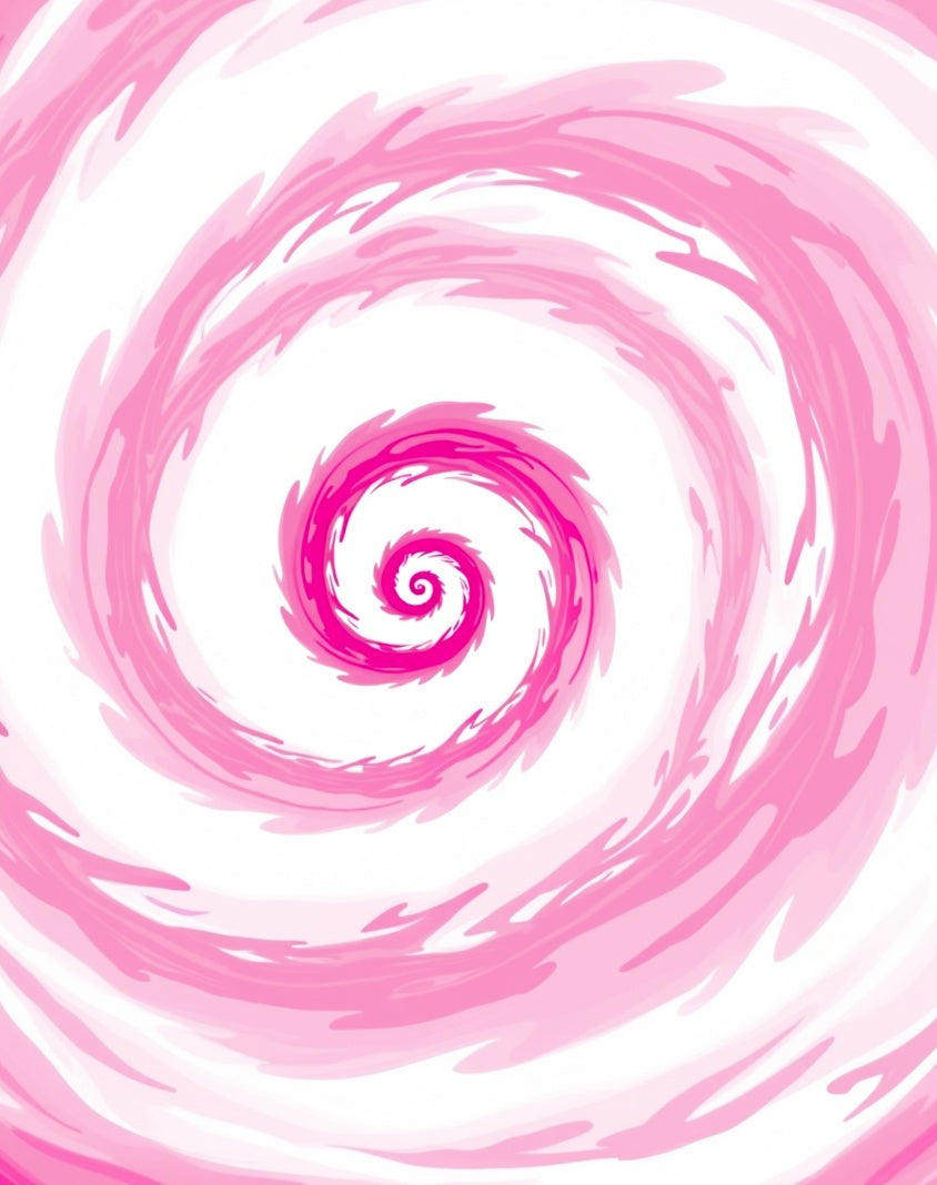 Pink Swirl Brushstroke Pattern Rug