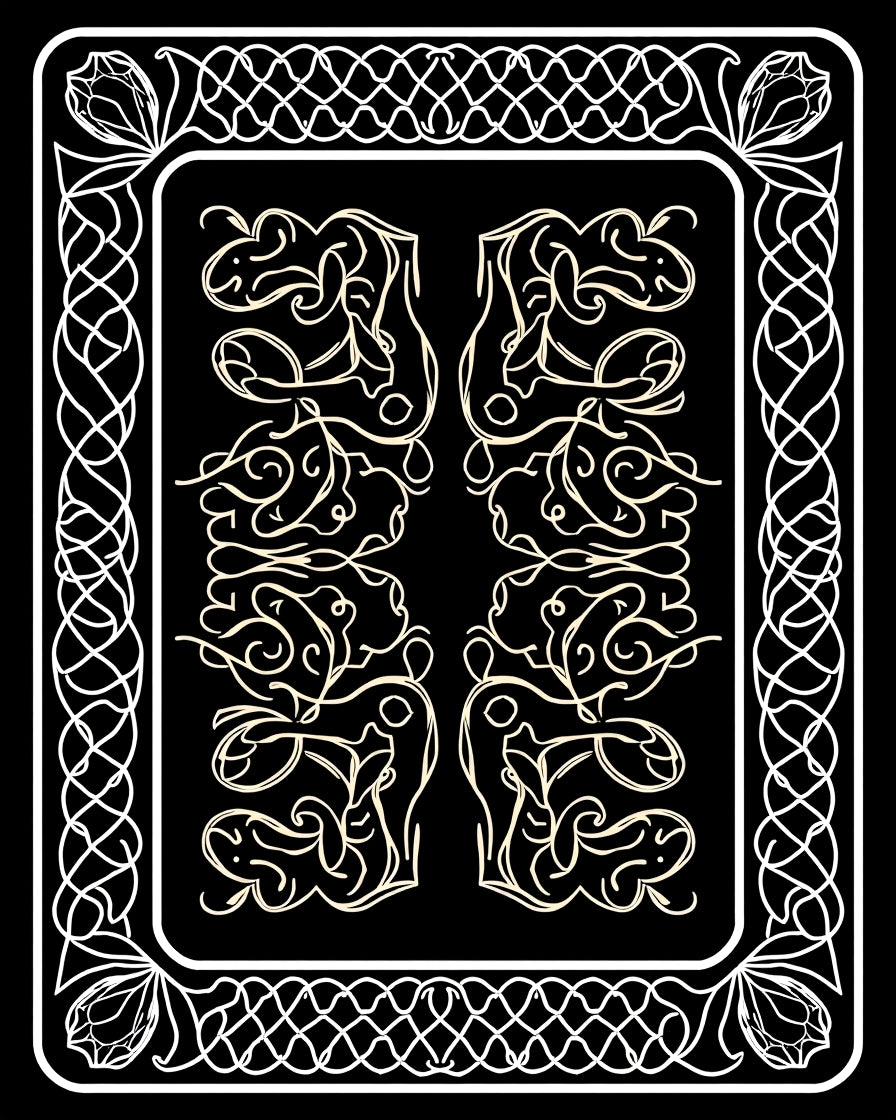 Ornate Intertwined Floral Pattern Rug