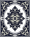 Elegant Colonial Floral Medallion Rug