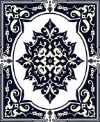 Elegant Colonial Floral Medallion Rug