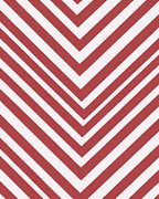 Bold Red White Chevron Pattern Rug