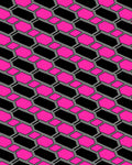 Dynamic Pink Hexagonal Pattern Rug