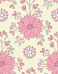 Delicate Pink Floral Pattern Design Rug
