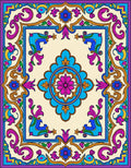 Vibrant Floral Medallion Style Rug