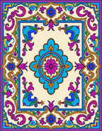 Vibrant Floral Medallion Style Rug
