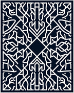 Abstract Geometric Line Art Rug