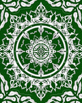 Intricate Floral Mandala Art Deco Rug