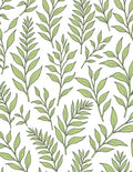 Green Leafy Branch Pattern Design Rug