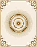 Ornate Sunburst Emblem Design Rug
