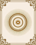 Ornate Sunburst Emblem Design Rug