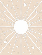 Celestial Sunburst Contemporary Star Design Rug