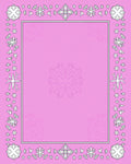 Pink Snowflake Border Rug