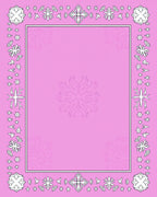 Pink Snowflake Border Rug