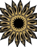Black Gold Detailed Mandala Pattern Rug