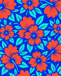 Vivid Floral Pattern Rug