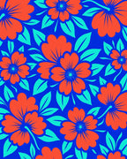 Vivid Floral Pattern Rug