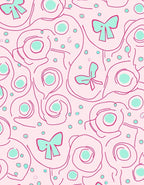 Whimsical Bows Swirls Pattern Rug
