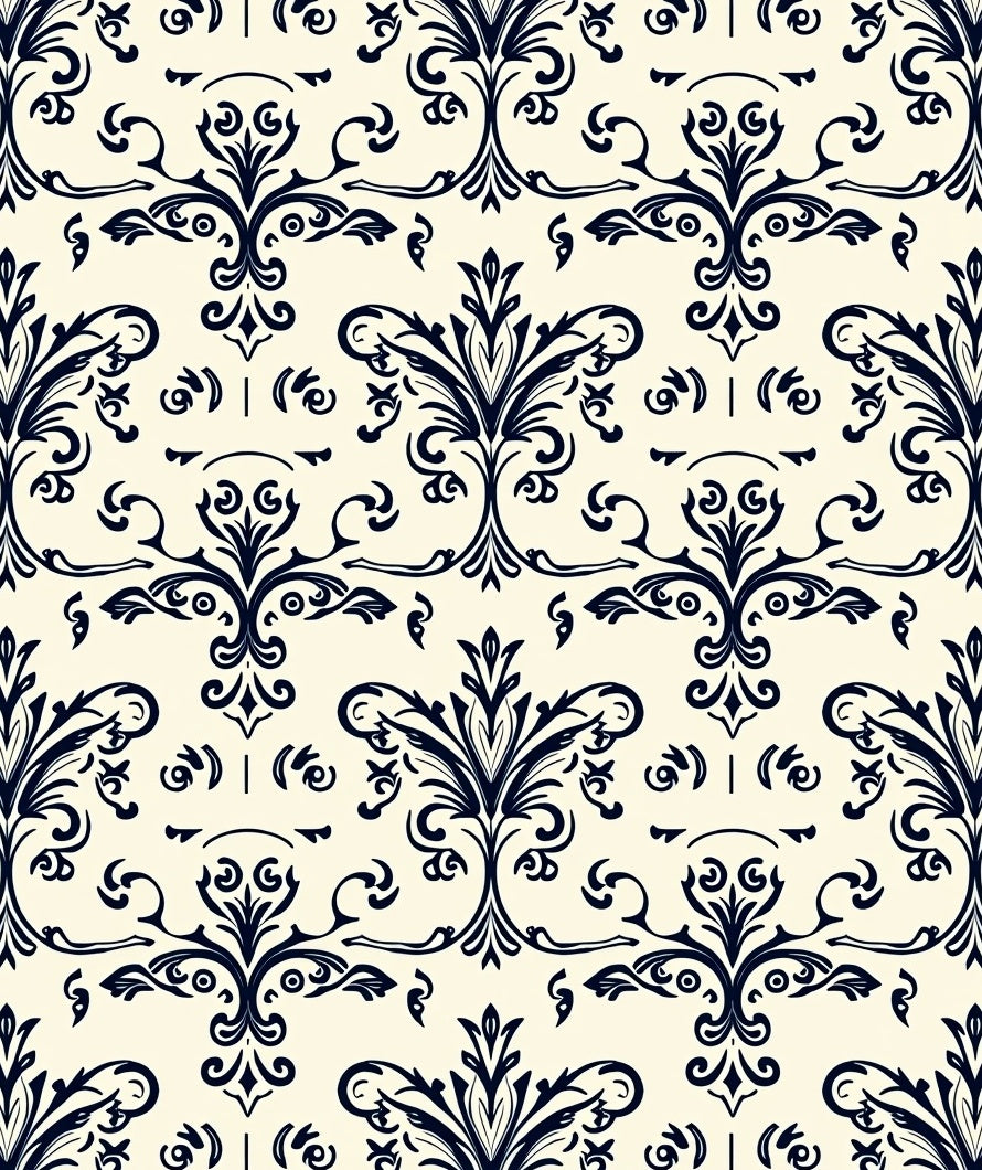 Classic Floral Damask Pattern Rug