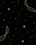Golden Starry Night Whirls Rug